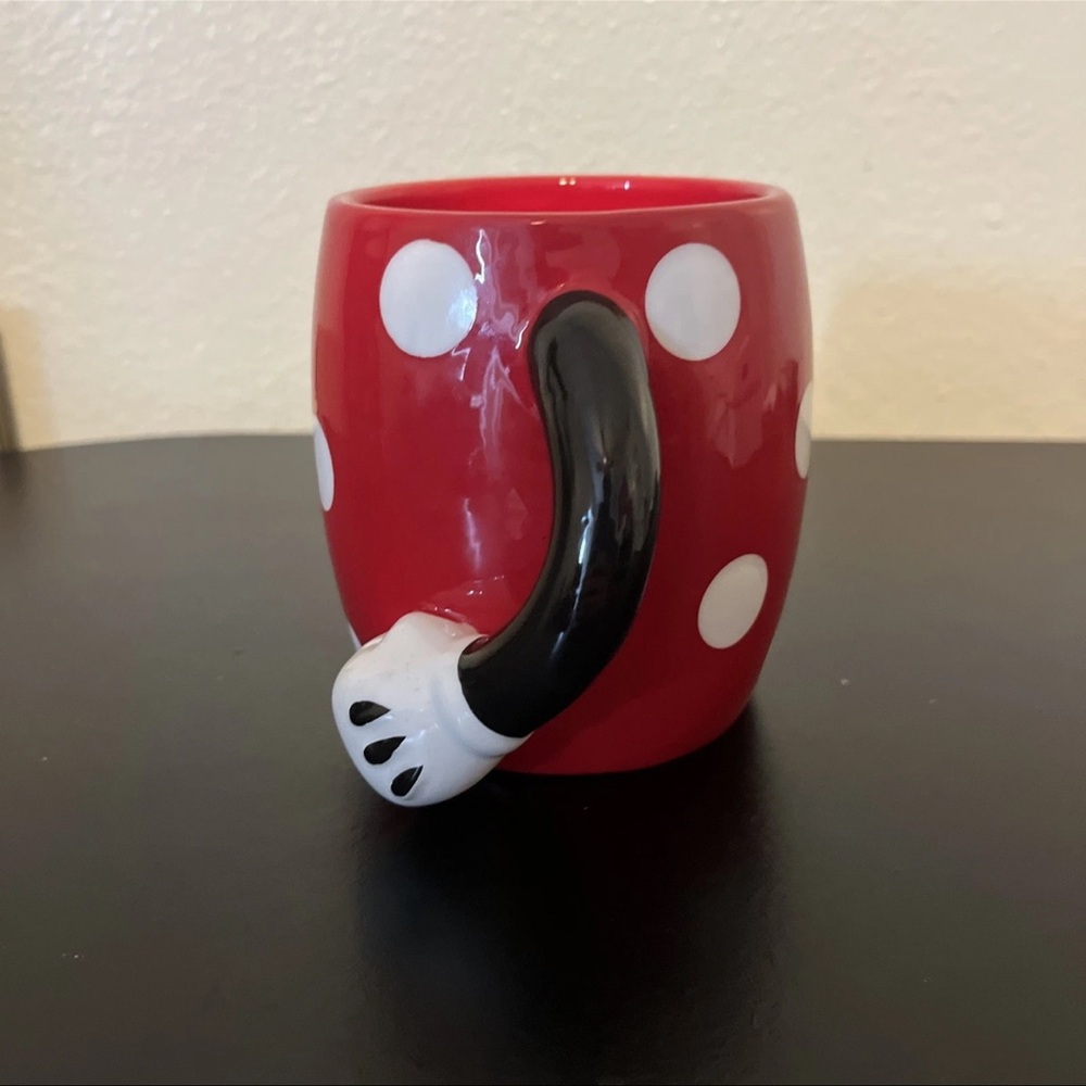 Disney Galerie Mug Minnie Mouse Red White Polka-dots Arm Handles 13 oz - Picture 4 of 6